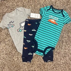 💙🚗💙 NWT! Adorable 3 Piece Baby Outfit 💙🚗💙
